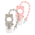 MAMAMEEPA Baby Fruit Feeder & Popsicle Molds Set – Gray/Pink (2-Pack)